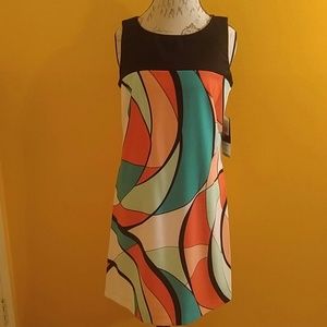 Multi Colored A line Dress